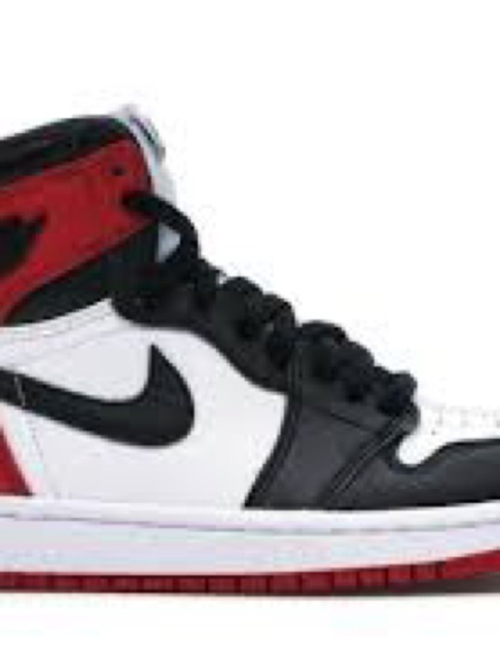 Nike Kids High-Top Sneakers in Black, White, Red